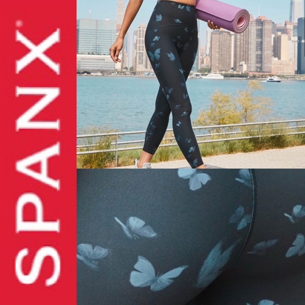 SPANXshape™ Booty Boost® 7/8 Leggings MIDNIGHT BUTTERFLY Print